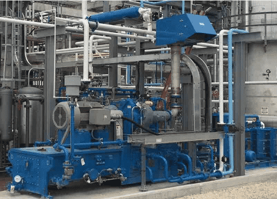 compressed air system on production floor